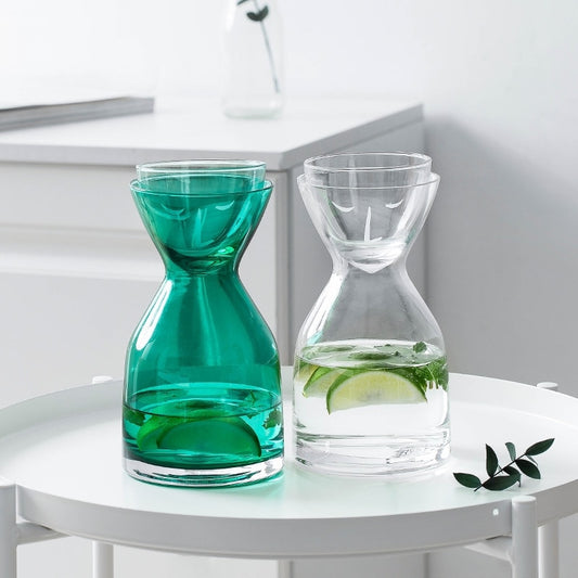 Elegant Bedside Glass Carafe and Cup Set