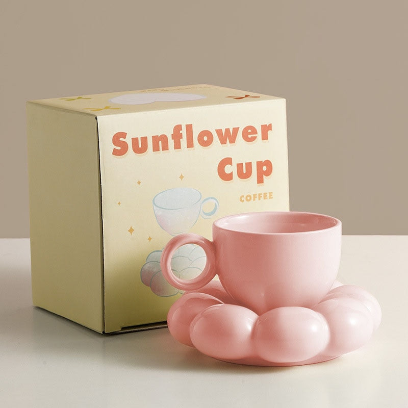 Ceramic Cloud Mug and Saucer Set