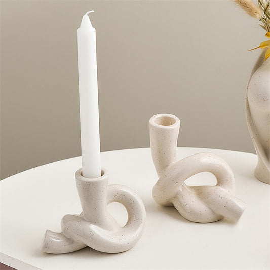 Abstract Rope Candle Stand