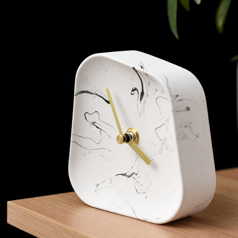 Concrete Table Clock