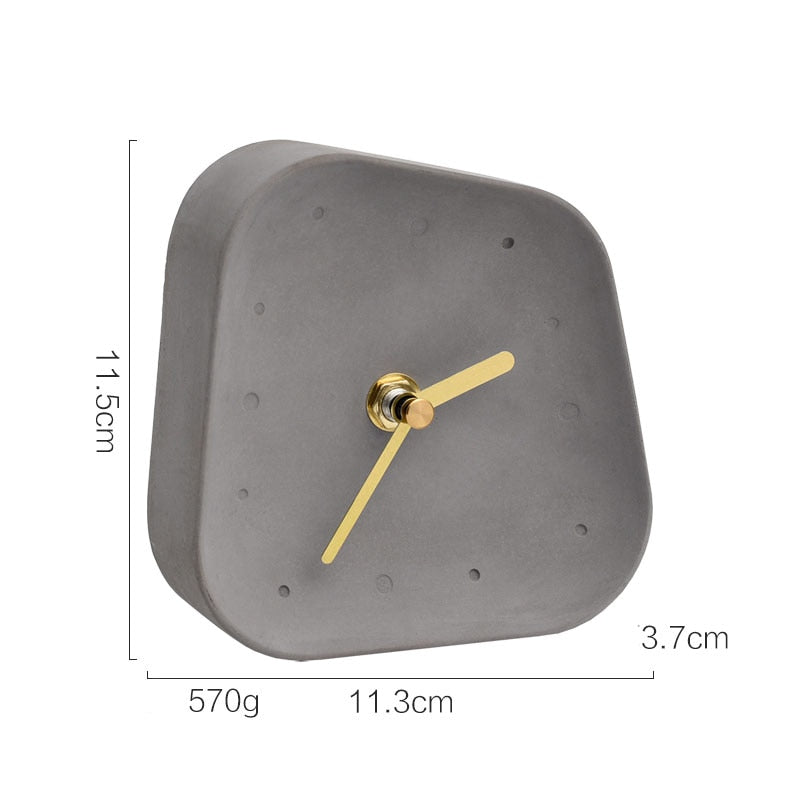 Concrete Table Clock