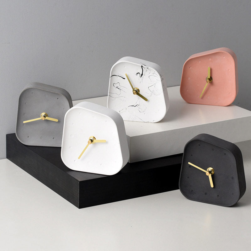 Concrete Table Clock