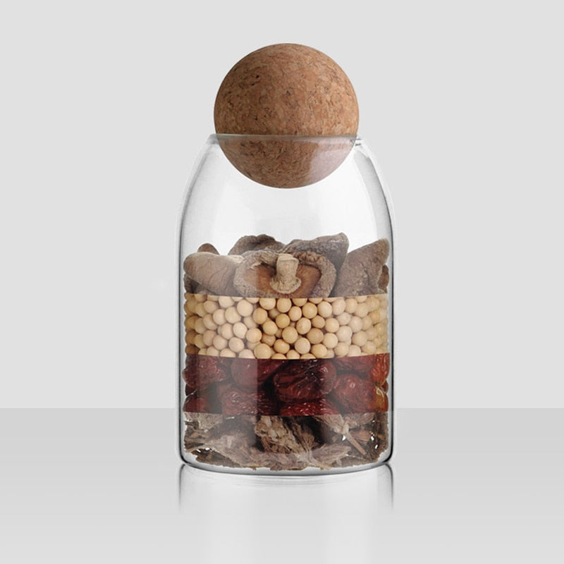 Ball Cork Glass Jar