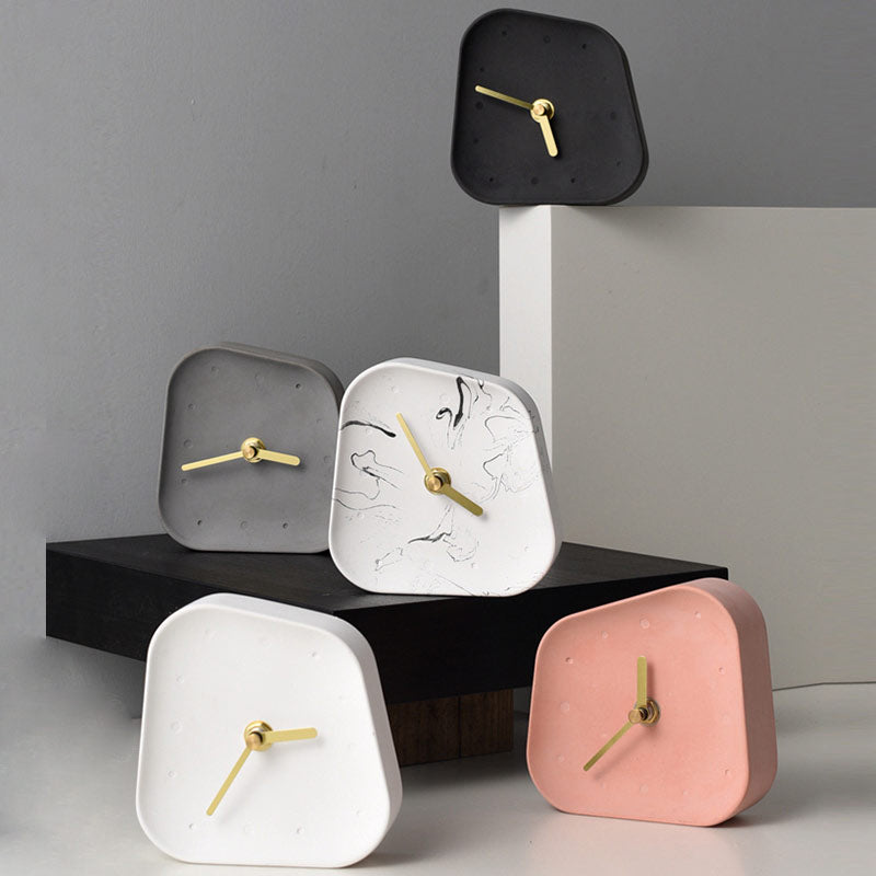 Concrete Table Clock