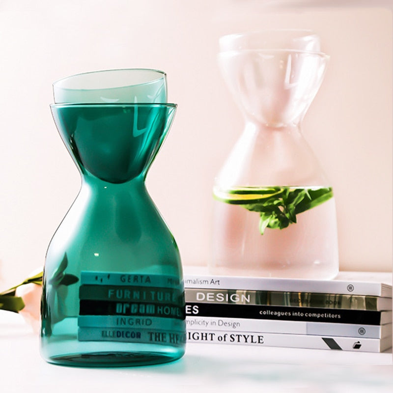 Elegant Bedside Glass Carafe and Cup Set